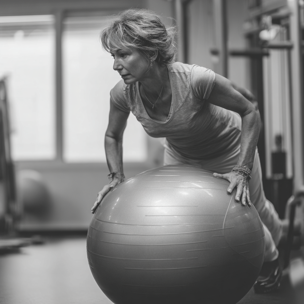 Uczestnicy programu podczas treningu